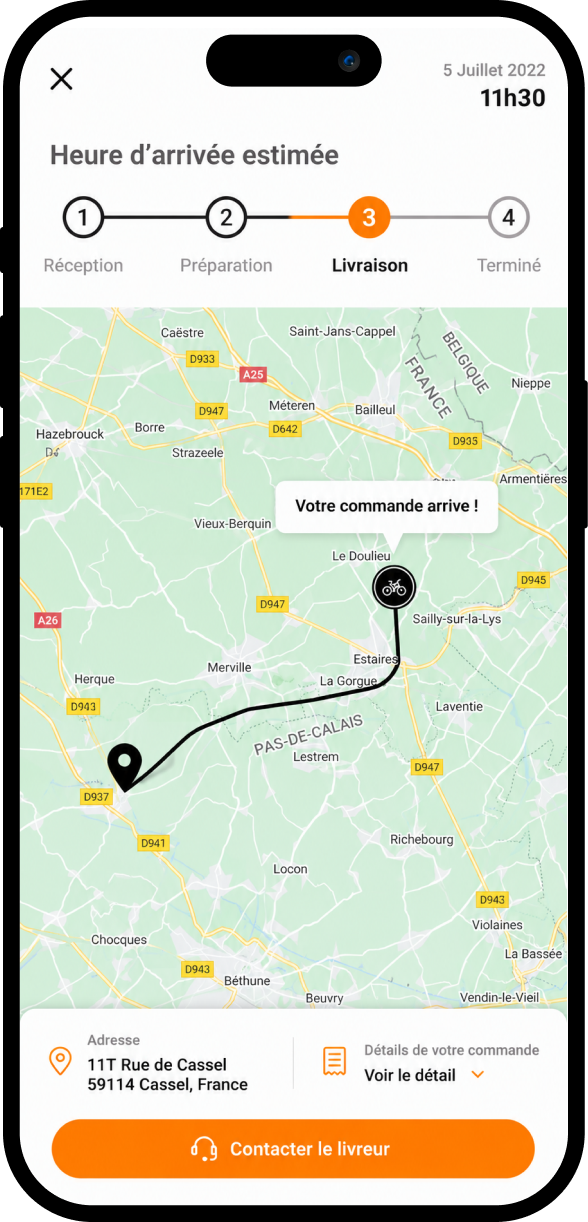 Suivi de livraison en temps réel